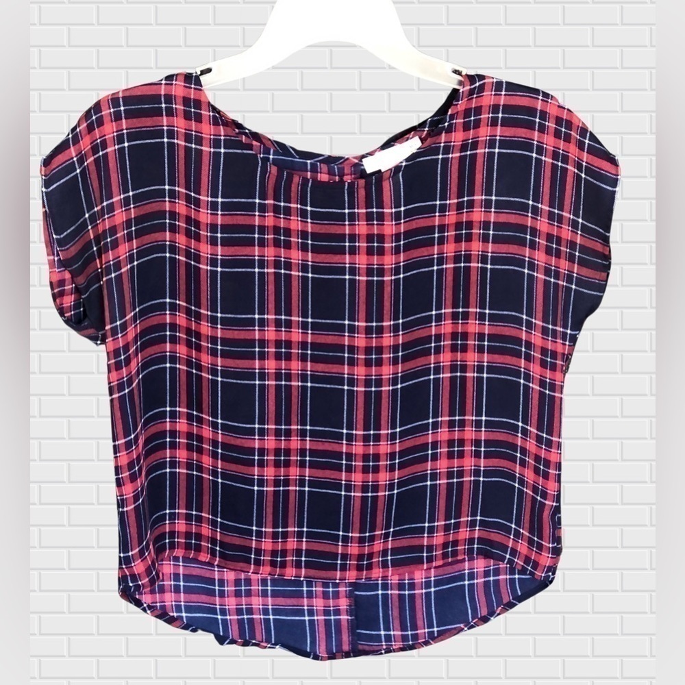 Red And Blue Plaid Blouse From A’gaci Size Small
